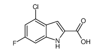 4-Chloro-6-fluoro-1h-indole-2-carboxylic acid - Chemical structure and product image