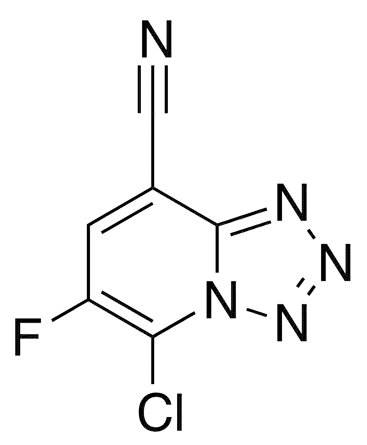 5-Chloro-6-fluoro-[1,2,3,4]tetrazolo[1,5-a]pyridine-8-carbonitrile - Chemical structure and product image