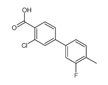 2-Chloro-4-(3-fluoro-4-methylphenyl)benzoic acid - Chemical structure and product image