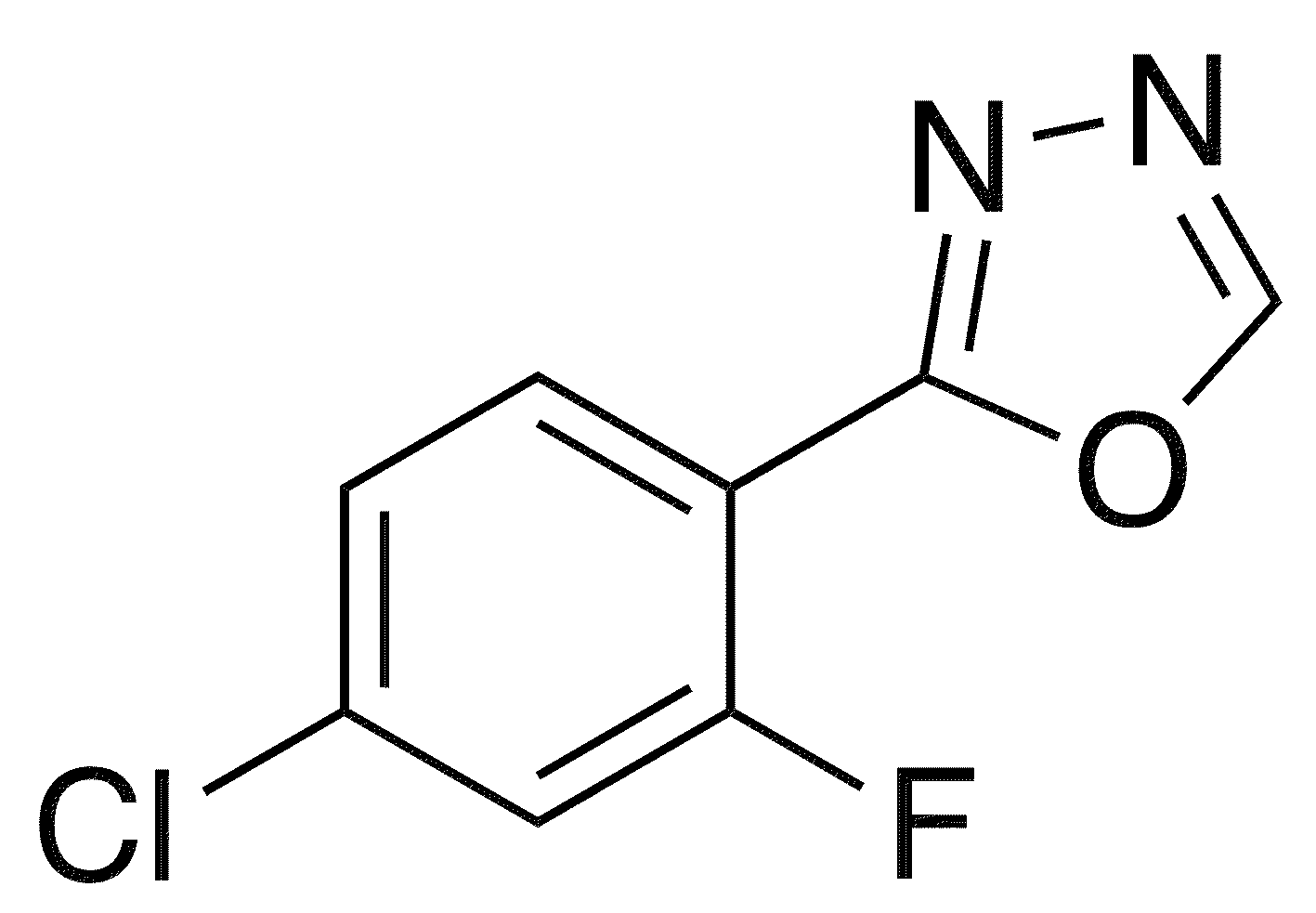 2-(4-Chloro-2-fluorophenyl)-1,3,4-oxadiazole - Chemical structure and product image