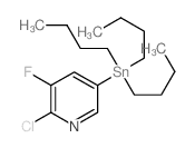 2-Chloro-3-fluoro-5-(tributylstannyl)pyridine - Chemical structure and product image