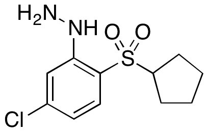 [5-Chloro-2-(cyclopentylsulfonyl)phenyl]-hydrazine - Chemical structure and product image