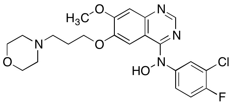 N-(3-Chloro-4-fluorophenyl)-N-(7-methoxy-6-(3-morpholinopropoxy)quinazolin-4-yl)hydroxylamine - Chemical structure and product image