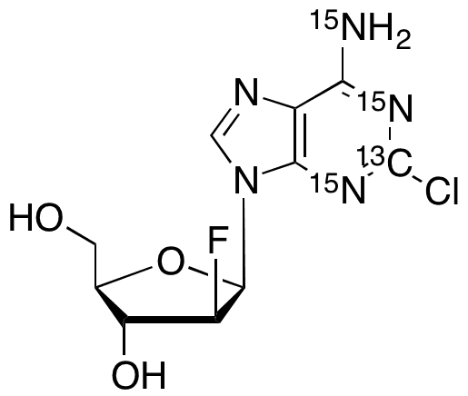 Clofarabine-13C1, 15N3 - Chemical structure and product image