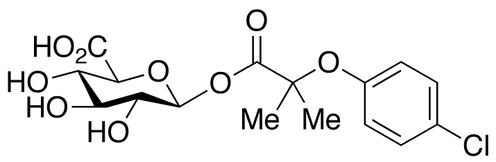 Clofibric Acid Acyl-beta-D-glucuronide (90%) - Chemical structure and product image