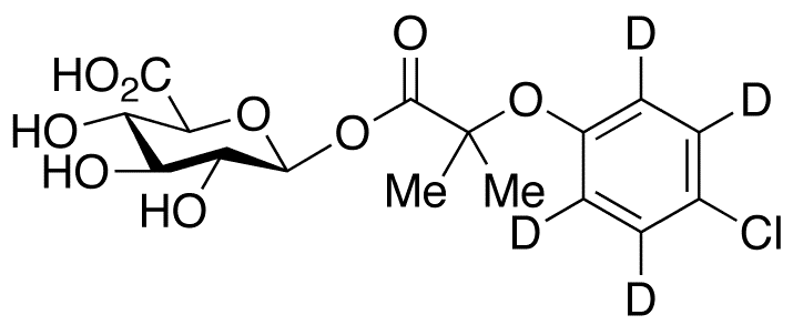 Clofibric Acid-d4 Acyl-beta-D-glucuronide - Chemical structure and product image