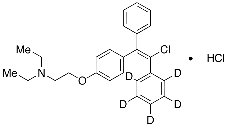 trans-Clomiphene-d5 Hydrochloride - Chemical structure and product image