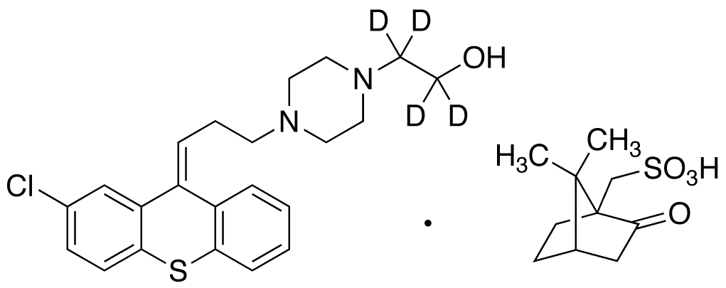 trans-Clopenthixol-d4 (-)-10-Camphorsulfonic Acid Salt - Chemical structure and product image