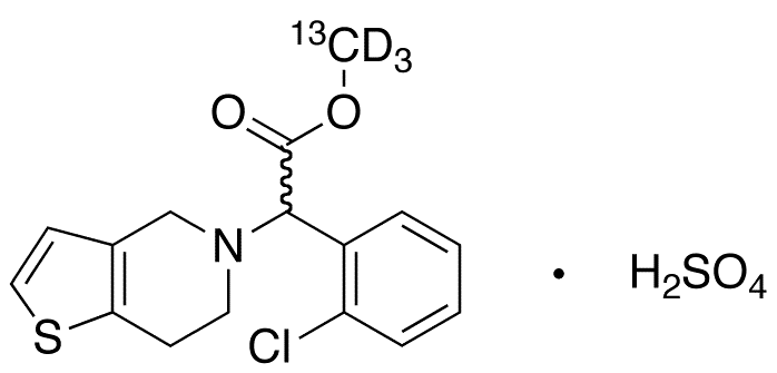 rac Clopidogrel-13C,d3 Hydrogen Sulfate - Chemical structure and product image
