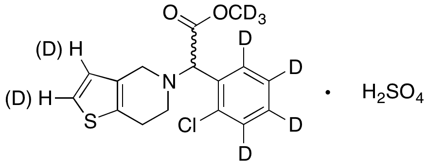 rac Clopidogrel-d8 Hydrogen Sulfate (Major) - Chemical structure and product image