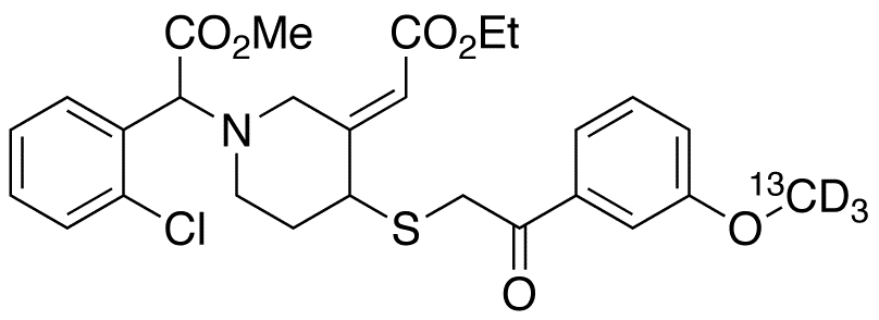 trans-Clopidogrel-MP-13C,d3 Ethyl Ester Derivative(Mixture of Diastereomers) - Chemical structure and product image