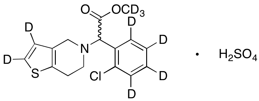 rac Clopidogrel-d9 Hydrogen Sulfate - Chemical structure and product image