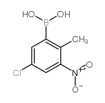 5-Chloro-2-methyl-3-nitrophenylboronic acid - Chemical structure and product image