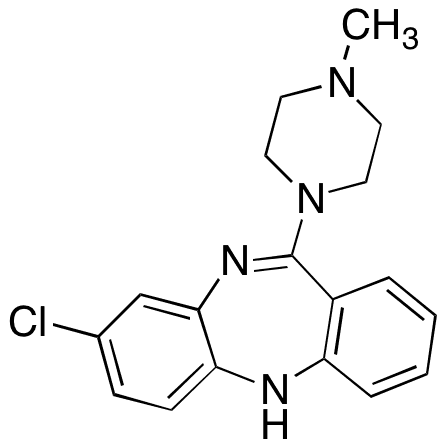 Clozapine - Chemical structure and product image