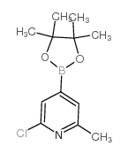 2-Chloro-6-methylpyridine-4-boronic acid, pinacol ester - Chemical structure and product image