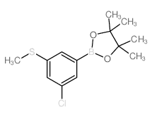 3-Chloro-5-methylthiophenylboronic acid, pinacol ester - Chemical structure and product image