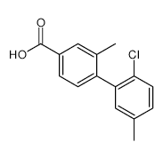 4-(2-Chloro-5-methylphenyl)-3-methylbenzoic acid - Chemical structure and product image