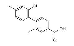 4-(2-Chloro-4-methylphenyl)-3-methylbenzoic acid - Chemical structure and product image