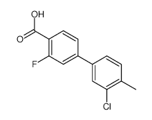 4-(3-Chloro-4-methylphenyl)-2-fluorobenzoic acid - Chemical structure and product image