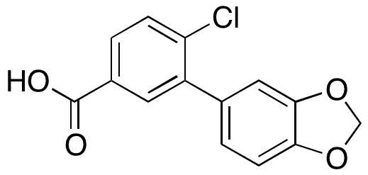 4-Chloro-3-(3,4-methylenedioxyphenyl)benzoic acid - Chemical structure and product image