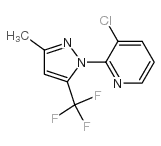 3-Chloro-2-(3-methyl-5-(trifluoromethyl)pyrazol-1-yl)pyridine - Chemical structure and product image