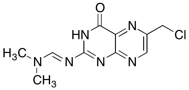 (E)-N-(6-(Chloromethyl)-4-oxo-3,4-dihydropteridin-2-yl)-N,N-dimethylformimidamide - Chemical structure and product image
