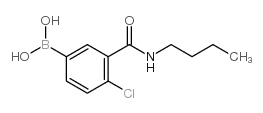 4-Chloro-3-(n-butylaminocarbonyl)phenylboronic acid - Chemical structure and product image