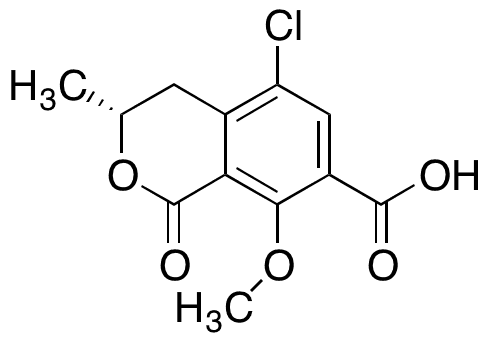 (R)-5-Chloro-8-methoxy-3-methyl-1-oxo-3,4-dihydro-1H-isochromene-7-carboxylic Acid - Chemical structure and product image