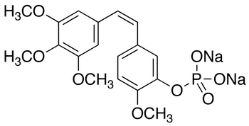 Combretastatin A4 Phosphate Disodium Salt - Chemical structure and product image