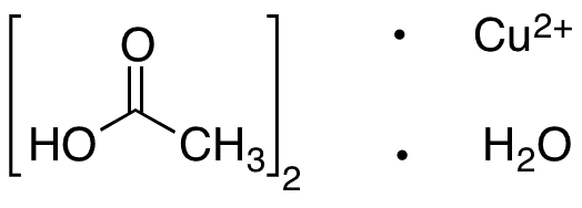 Copper(II) Acetate Monohydrate - Chemical structure and product image