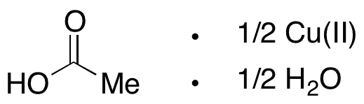Copper (II) Acetate Monohydrate - Chemical structure and product image
