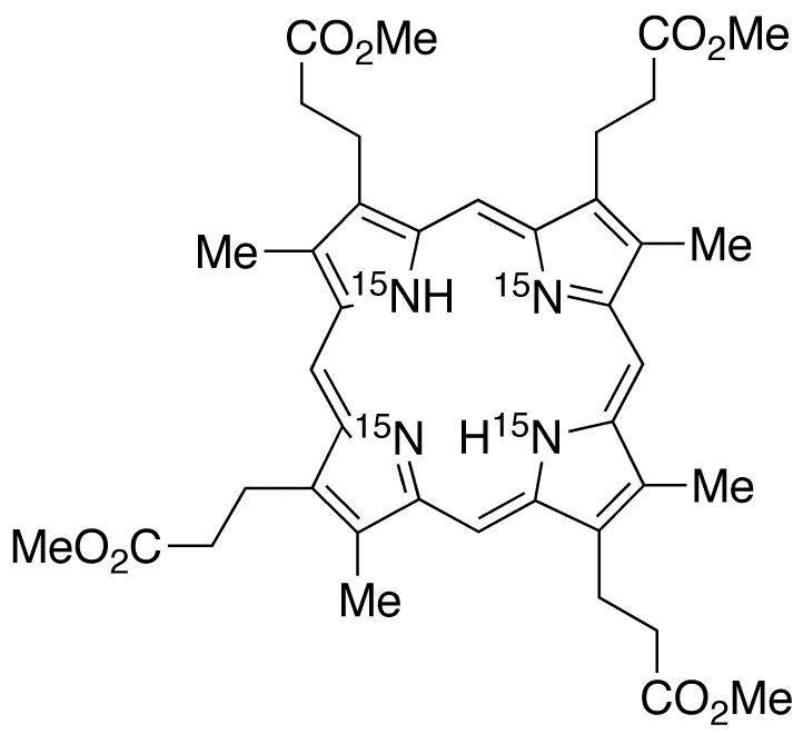 Coproporphyrin III-15N4 Tetramethyl Ester - Chemical structure and product image