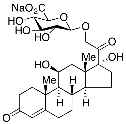 Cortisol 21-beta-D-Glucuronide Sodium Salt(>90%) - Chemical structure and product image