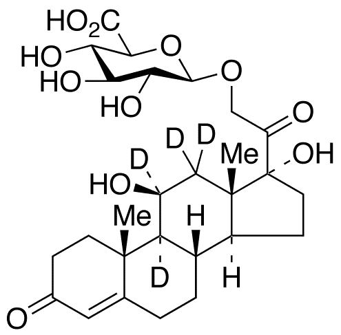 Cortisol-d4 21-beta-D-Glucuronide - Chemical structure and product image
