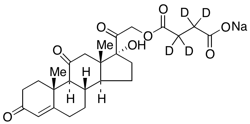 Cortisone Sodium Succinate-d4 - Chemical structure and product image