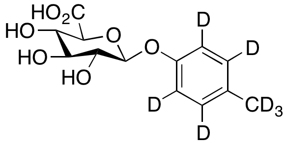 p-Cresol Glucuronide-d7 - Chemical structure and product image