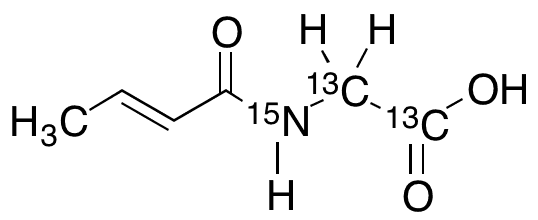 N-Crotonylglycine-13C2,15N - Chemical structure and product image