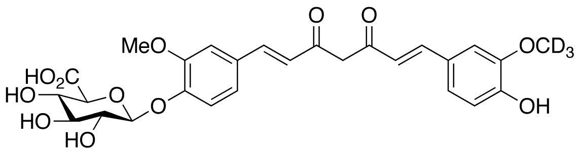 Curcumin beta-D-Glucuronide-d3 - Chemical structure and product image