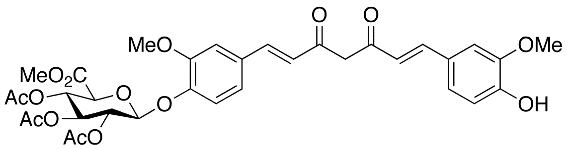 Curcumin beta-D-Glucuronide Triacetate Methyl Ester - Chemical structure and product image