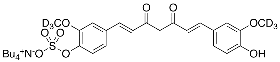 Curcumin Sulfate-d6 Tetrabutylammonium Salt - Chemical structure and product image