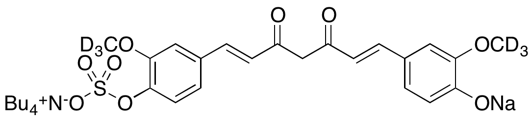 Curcumin Sulfate-d6 Tetrabutylammonium Sodium Salt - Chemical structure and product image