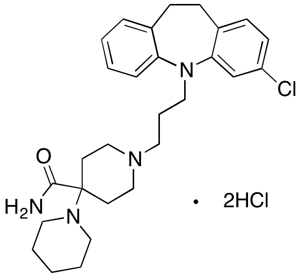 Clocapramine Dihydrochloride - Chemical structure and product image