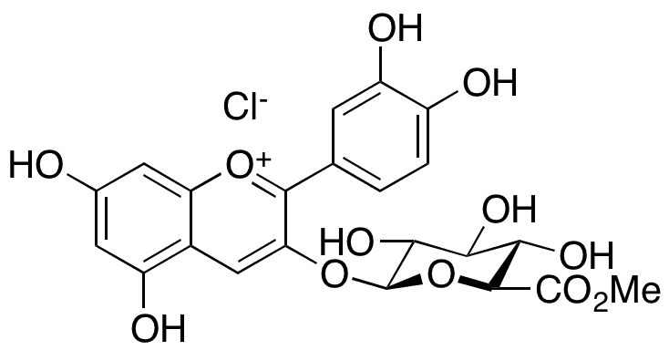 Cyanidin Methyl Ester 3-O-beta-D-Glucuronide - Chemical structure and product image