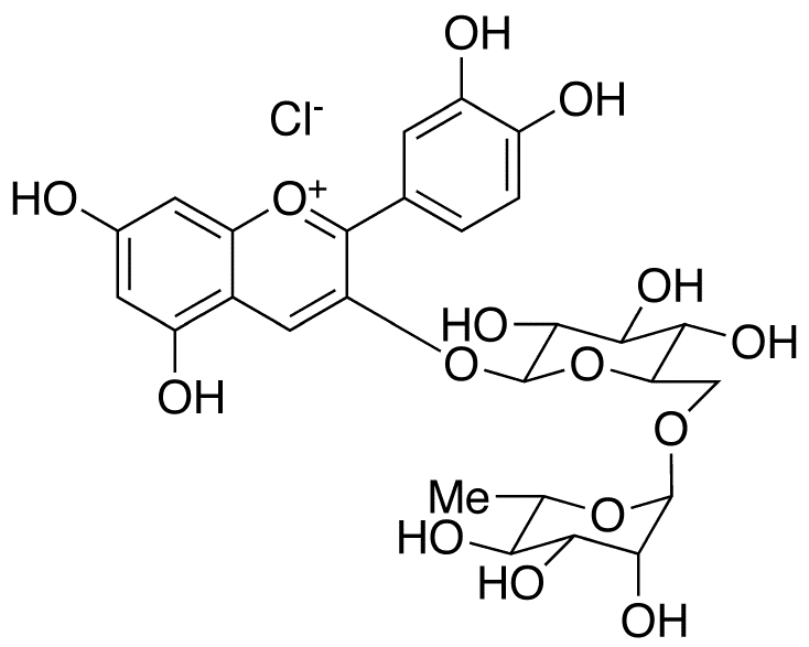 Cyanidin 3-O-Rutinoside (75%) - Chemical structure and product image