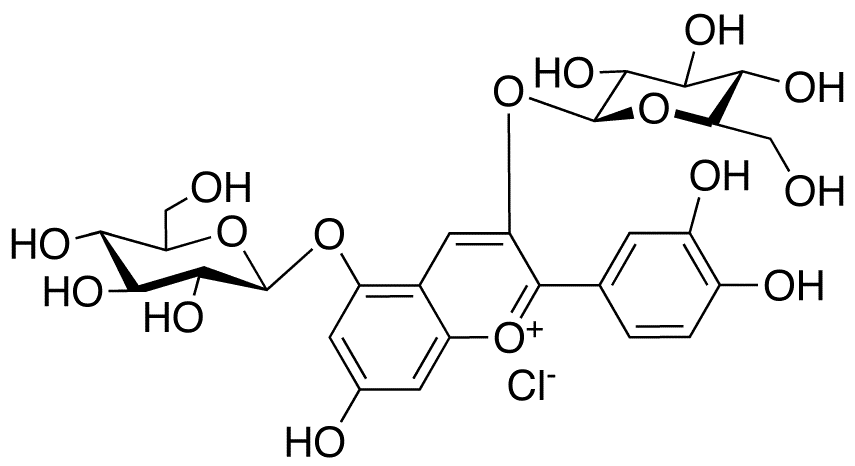 Cyanin Chloride - Chemical structure and product image