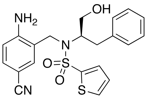 (R)-N-[(5-Cyano-2-aminophenyl)methyl]-N-[1-(hydroxymethyl)-2-phenylethyl]thiophene-2-sulfonamide - Chemical structure and product image