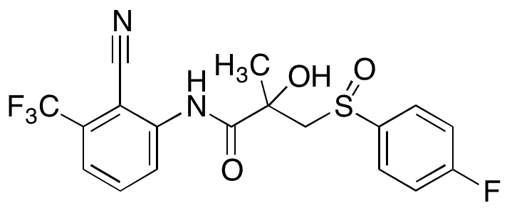 (2-Cyano-4-decyano) Bicalutamide Sulfoxide (Bicalutamide Impurity) - Chemical structure and product image