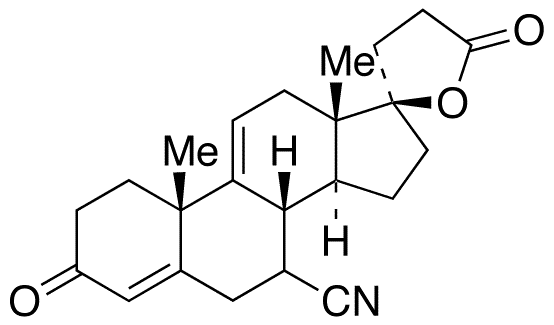 (17alpha)-7-Cyano-17-hydroxy-3-oxo-pregna-4,9(11)-diene-21-carboxylic acid Î³-Lactone - Chemical structure and product image