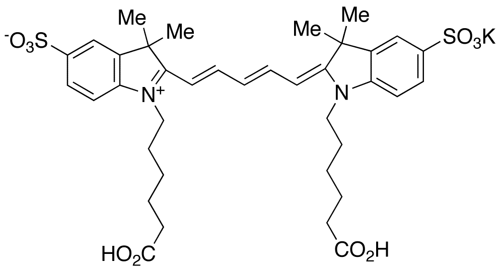Cyanine 5 Bihexanoic Acid Dye, Potassium Salt - Chemical structure and product image