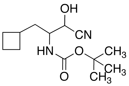 N-[2-Cyano-1-(cyclobutylmethyl)-2-hydroxyethyl]-carbamic Acid 1,1-Dimethylethyl Ester - Chemical structure and product image